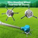 Steel Wire Grass Trimmer Head, 6 Inch Metal Weed Eater Blade Replacement for Electric Battery Powered Cordless String Trimmer (1, 3 Blades)