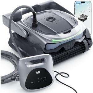 (2026 New) BUBLUE 800P Gen2 Robotic Pool Cleaner,Pool Vacuum for Inground Pools,Cleans Floor/Wall/Waterline/Shallow Area,Smart Navigation,App Control& Scheduling,for Pools up to 1,076 Sq.Ft Space Gray