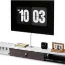 VEVOR Modern Floating TV Stand Wall Mounted, 55'' Under TV Shelf Floating Media Console Entertainment Center with Storage Cabinet, for Living Room & Bedroom, White