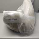 Large Storage Basket with Handle,19.7" L x 19.7" W x 13" H Blanket Basket Storage Bins for Organizing,65L Cotton Rope Woven Baskets for Living Room, Nursery ,Bedroom,White&Brown