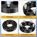 OCPTY 2PCS 5x4.5 to 5x5.5 Wheel Spacers 1.25" Wheel Adapters 1/2" Studs 73mm Center fit for 1982-1990 for Ford for Bronco / 1992-2007 for Ford for Crown Victoria / 2007-2011 for Ford for Edge