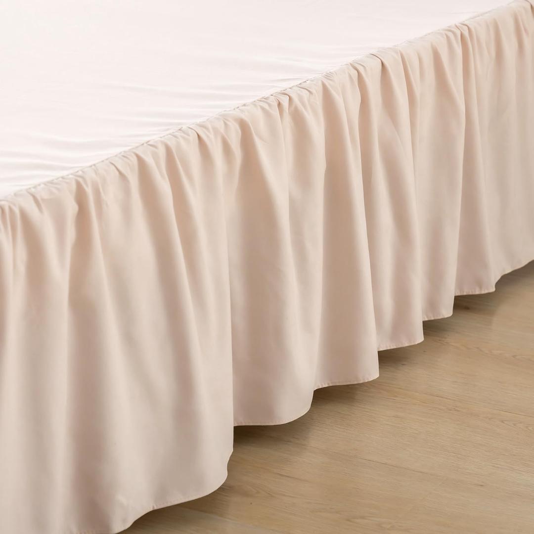 Bed Skirt, King size, PInk Beige