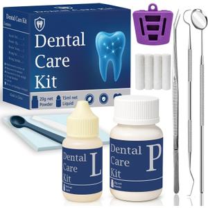 Zinc Oxide Eugenol Dental Cement Tooth Repair kit for Broken Teeth, Temporary Filling for Crowns, Tooth Filler, Cavity Filler for Teeth