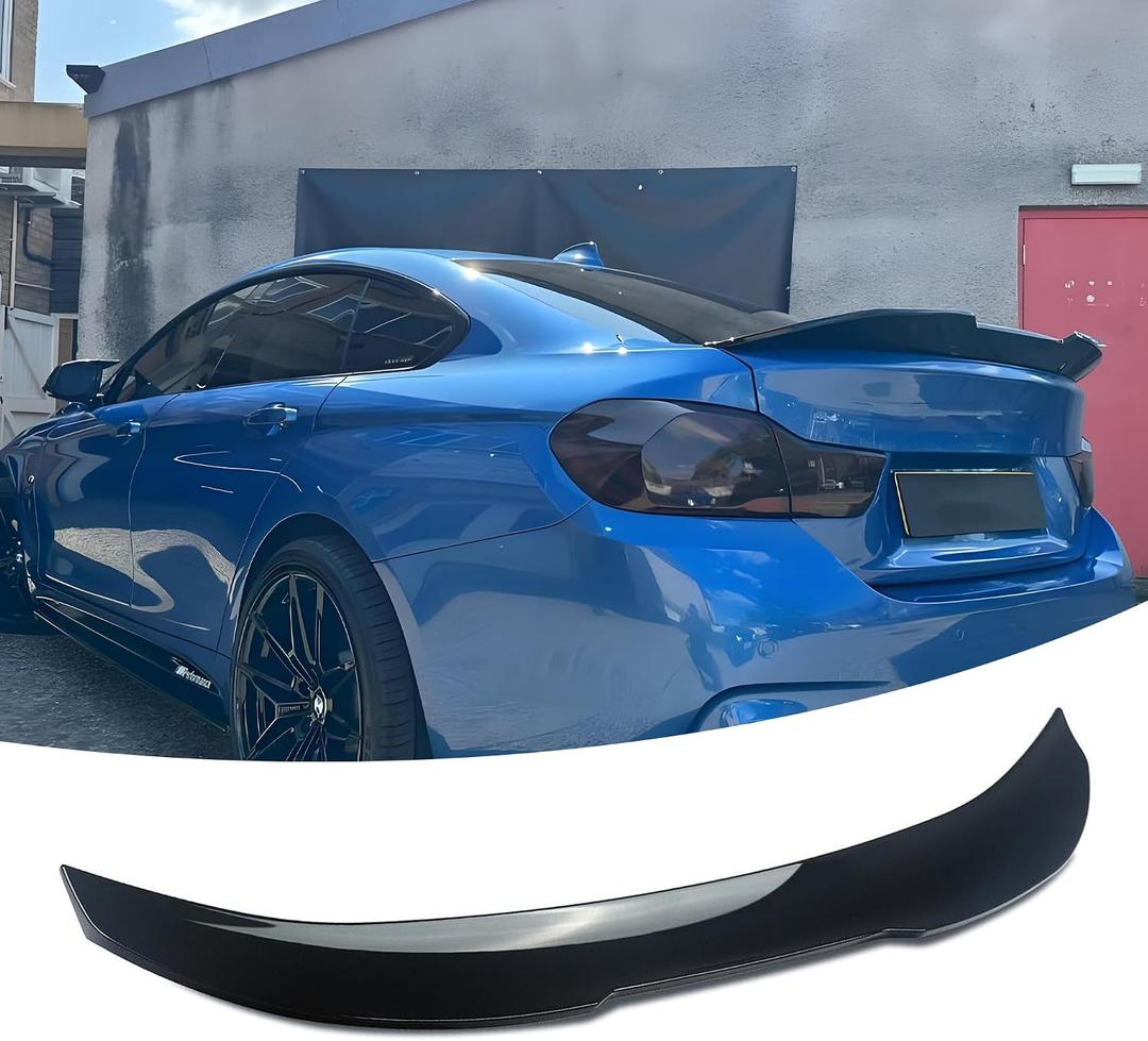 Rear Trunk Spoiler Wing ABS Fit for BMW 4 Series F36 Gran Coupe 4-Door 2015-2020 428i/ 430i/ 435i/ 440i PSM Style Decklid Lip Exterior Accessories(Glossy Black)