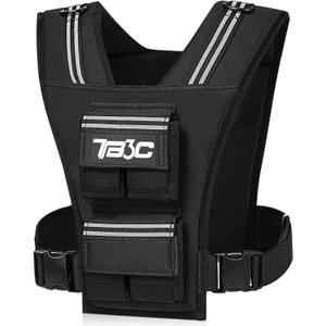 Adjustable Weighted Vest Men and Women 19lbs/ 30lbs/ 40lbs Weights with Reflective Stripe, Weight Vest Woman Workout Vest for Strength Training,Running & Walking (Black)