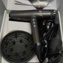 Slopehill Professional Ionic Hair Dryer with Diffuser - Lightweight, Compact, Powerful & Fast Salon Blow Dryer with High Speed Brushless Motor for Travel, Women & Men (Ceramic, Dark)