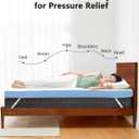 PERLECARE 3 Inch Firm Mattress Topper Twin Size, Cooling Gel-Infused & Bamboo Charcoal Memory Foam Bed Topper for Pressure Relief, High-Density Mattress Pad with Removable Cover