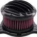 NewYall Air Cleaner Intake Filter System for Harley Davidson Sportster XL883 XL883N XL883R XL883P XL1200 XL1200L XL1200X Iron 883 Forty Eight XL1200X 1986-2019 Aluminum CNC