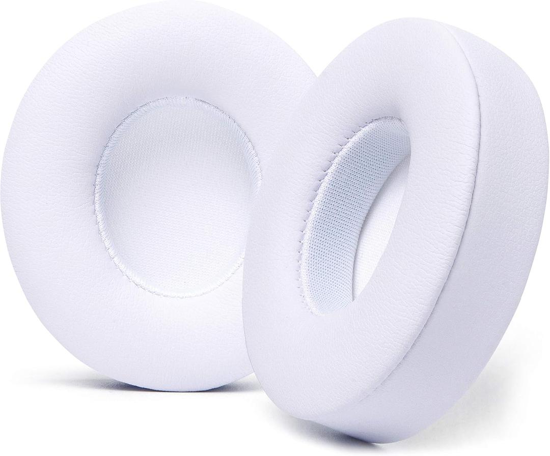 Wicked Cushions Replacement Ear Pads for Beats Solo 3 Wireless On Ear Headphones - Also fits Beats Solo 2 Wireless, Enhanced Noise Cancellation, Improved Comfort, Industrial Adhesive | White