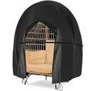 Patio Egg Chair Cover Double Wicker Egg Chair Covers for Outdoor Furniture Egg Swing Loveseat Cover Waterproof 420D Patio Chair Cover 91x80 inches (Beige)