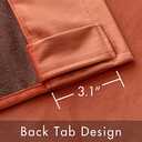 MIULEE Velvet Curtains 84 inches 2 Panels - Luxury Burnt Orange Blackout Curtains for Bedroom Living Room Thermal Insulated Super Soft Window Drapes Rod Pocket & Back Tab, Terracotta Rust Fall Decor, 52"W x 84"L