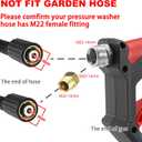 Tool Daily Short Pressure Washer Gun with Foam Cannon, 1/4 Inch Quick Connector, with 5 Pressure Washer Nozzle Tips, 1 Liter