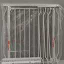 Mom's Choice-GROWNSY Baby Gate for Stairs, 29.5"-48.4" Pressure Mounted Baby Gate for Top of Stair&Doorway with V-Shaped Rods, Anti-Trip Pedal, Extra Wide Stairs Dog Gate Easy Install w/Red Reminder