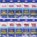 Saltwater Fishing Bait Rigs, 10Packs Surf Fishing Rigs 6 Hooks Fishing Lures Red Fish Skin Feather Hooks Glow Fishing Beads Fishing Tackles for Freshwater Saltwater