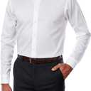 Calvin Klein Men's Regular Fit Non Iron Herringbone Button-Down Shirt (White, M)