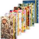 Resurhang 6 Pack Spiral Notebook A5 Hardcover Lined Journal for Women with 2 Pockets Vintage Floral Spiral Journal College Ruled Notebooks 160 Pages & 80 Sheets for Work School Office(Vintage Floral)
