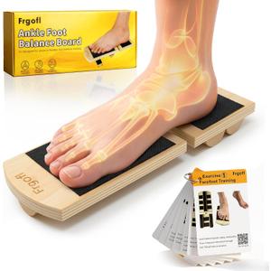 Balance Board for Ankle Strengthening & Physical Therapy - Adjustable Single Leg Board for Recovery from Sprains, Plantar Fasciitis | Stability Trainer with Video Guide and Carry Bag