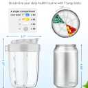 Pill Dispenser with 7 Large Compartments - Portable Pill Organizer for Travel, Anti-Mix Design & Wide Opening Design, Easy Access to Vitamin Dispenser, Includes 20 Blank Stickers(Gray)