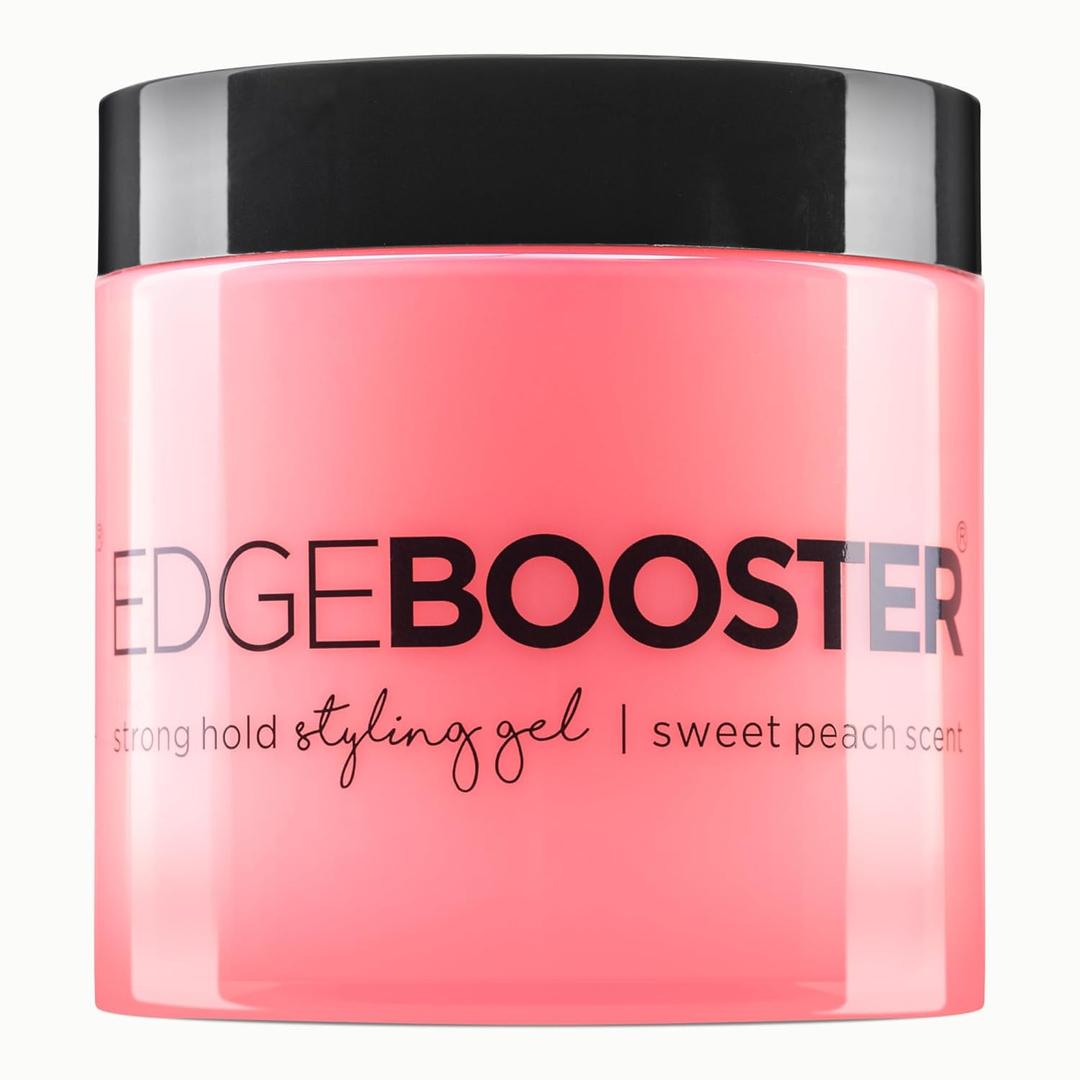 Style Factor EDGE BOOSTER Strong Hold Styling Gel | Alcohol-Free Hair Gel with Camellia Sinensis Seed Oil for Curly, Wavy & Sleek Styles | Frizz Control, Long-Lasting and Flexible Hold (16.9oz)