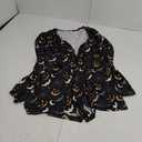 Miqil Women Short Onesie Pajamas Halloween Christmas Print Sexy Bodycon Long Sleeve V Neck One Piece Sleeper Romper Jumpsuits (Small, Grey Witch Bat)