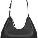 Small Purses for Women Crescent Bag Small Hobo Bag Everyday Purse Trendy Bags for Women (Black)
