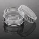 100 Count 10g Sample Jars with Lids Makeup Jars Plastic Lip Scrub Containers TSA Approved Cosmetic Containers for Traveling - Clear