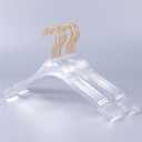 Acrylic Hangers with Gold Hook Clear Clothing Standard Hangers for Women's Weddings and Bridesmaid Hangers