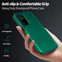 for Samsung Galaxy A16 5G Case Dual Layer Protective A16 5G Phone Case Heavy Duty Protection [Anti-Scratch] [Anti-Fingerprint] Non-Slip Shockproof Case for Samsung Galaxy A16 5G Case Dark Green