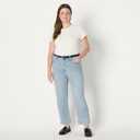 Amazon Essentials Women's High-Rise Straight Leg Jean (Blue)