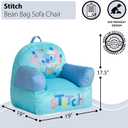 Disney Stitch Kids Sofa Bean Bag Armchair, Soft Plush Lounge Chair for Bedroom or Playroom