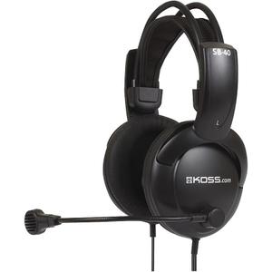 Koss SB40 Computer Headset with Microphone, black/gold