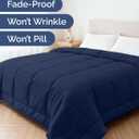 Queen Size, Navy Blue Alternative Down Comforter - Warm, Lightweight & Breathable Hotel Quality Bedding for Men, Women, Kids and Teens - All Season Oversized Cooling Microfiber Duvet Insert Comforter