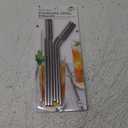 6 Pcs Stainless Steel Straws, Reusable Metal Straws for 30 oz & 20 oz Tumblers Cups Mugs Cold Beverage, Free Cleaning Brush Included
