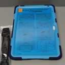 BRAECN Case for iPad (A16) 11th/10th Generation 11”/10.9'' 2025/2022, Heavy Duty Shockproof Cover with Pencil Holder/Screen Protector/Rotating Handle Grip/Stable Kickstand/Shoulder Strap, Navy Blue