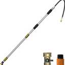 Gutter Cleaning Tools from The Ground, 20FT Reach Rain Gutter Cleaner with Bendable Wand