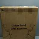 Saddle Guitar Stool with Back Support and Guitar Hanger, Height Adjustable Saddle Seat, Musician Stool Guitarist Throne Guitar Chair, Black