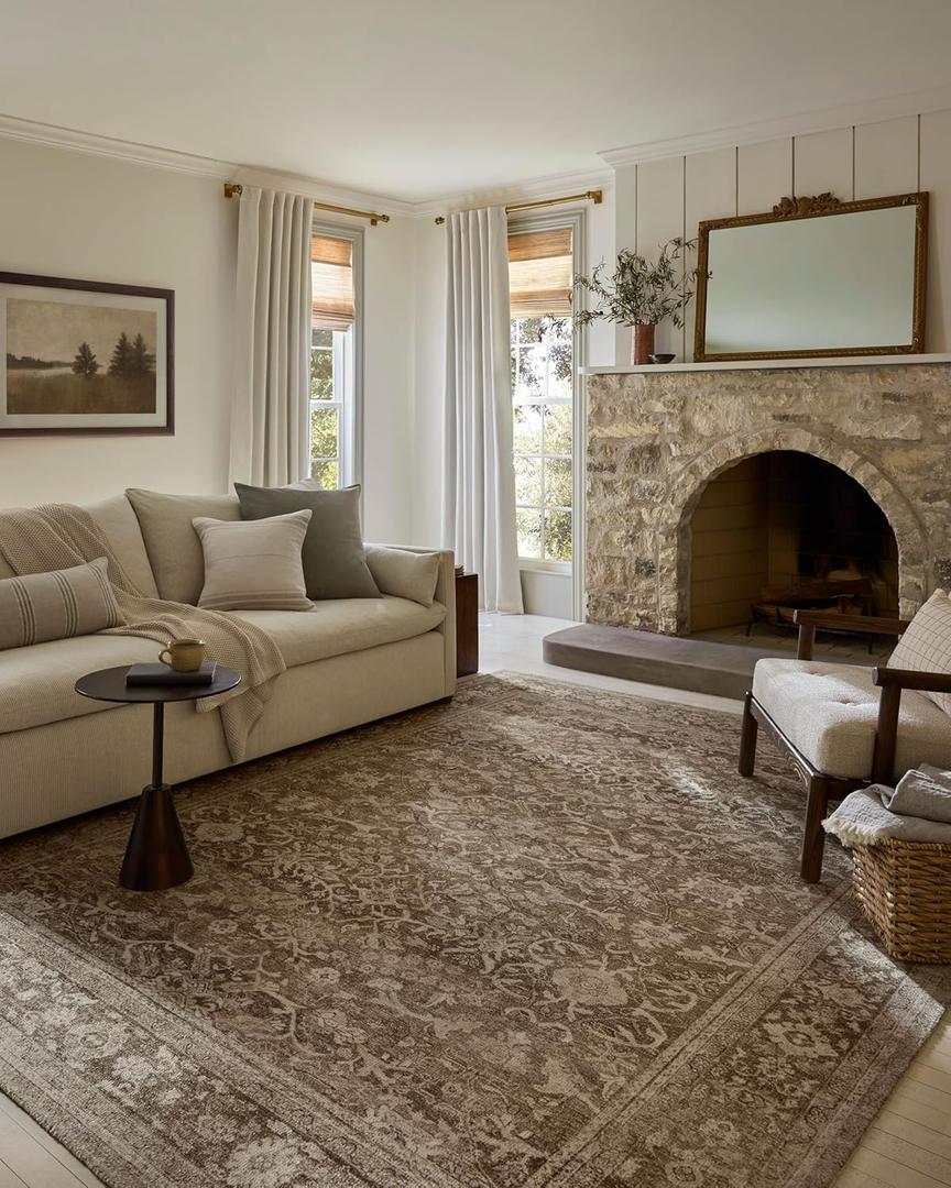 Loloi Magnolia Home by Joanna Gaines Wimberly Collection WYM-06 Bark/Ivory 2'-3" x 3'-9" Accent Rug