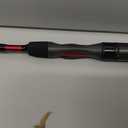 Ugly Stik 5’6” Carbon Spinning Rod, One-Piece, 4-8lb Line Rating, Light Power, Moderate Fast Action, 1/ 16-1/ 4 oz. Lure Rating, Red/ Black