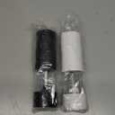 Electric Salt and Pepper Grinder Set, Rechargeable Automatic Pepper Mill Grinder with LED Light Gifts for Women, Adjustable Coarseness shakers, One-Hand Operation for Kitchen Essentials (Rechargeable-Upgrade Black/White 2PC)