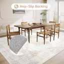Area Rug 5x7 Vintage Rug: Washable Living Room Rugs Retro Medallion Distressed Large Rugs Soft Low Pile Non-Slip Indoor Floor Carpet for Bedroom Kitchen Nursery Dining Table Office (Beige, 5'x7')