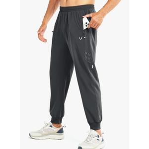 NORTHYARD Men's Athletic Joggers Gym Running Pants Lightweight Active Jogging Pant Track Sport Quick Dry Workout Hiking Pant Dark Grey, Medium