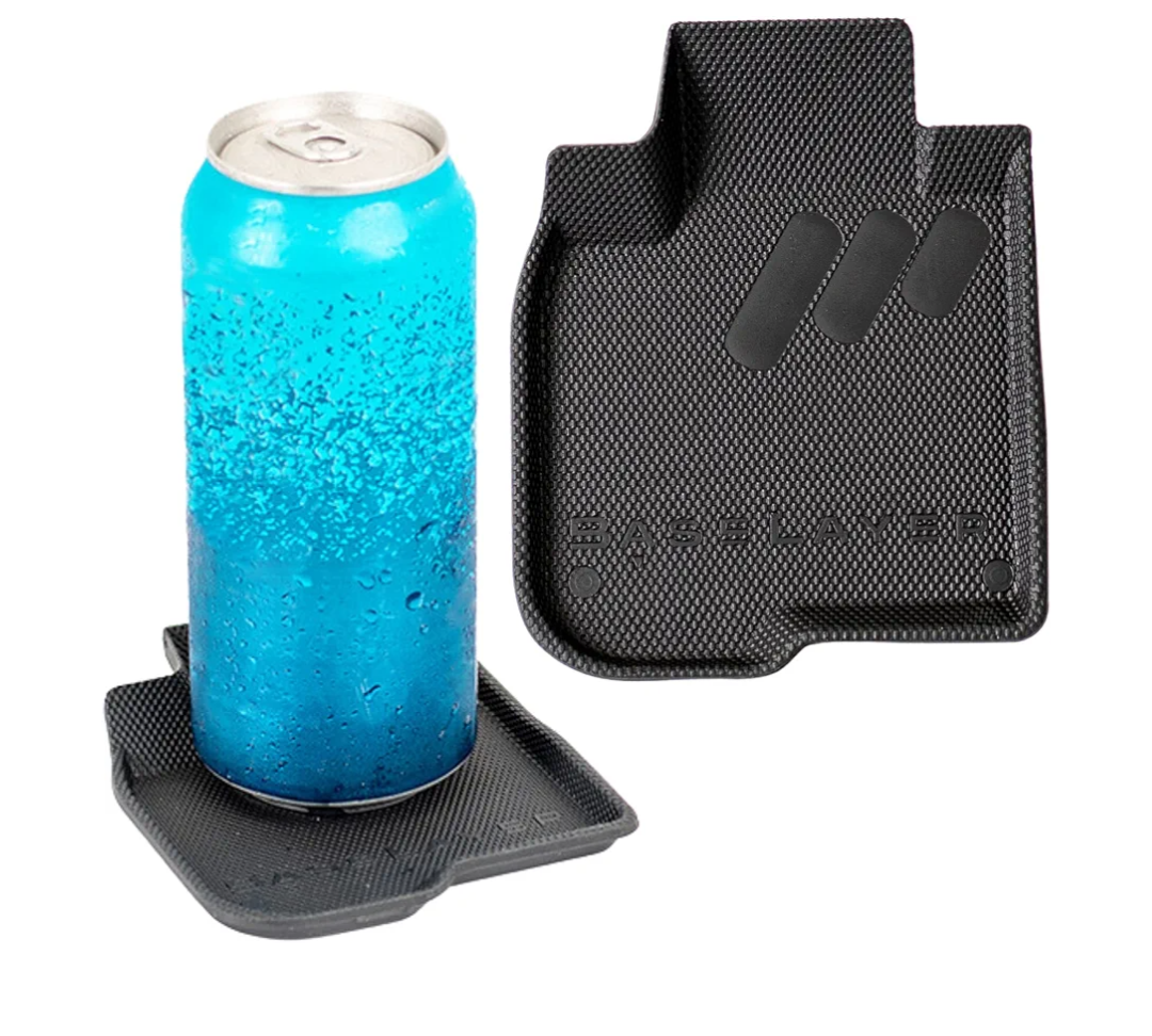 BaseLayer Set of 4 Car Mat Coasters, Made in the USA