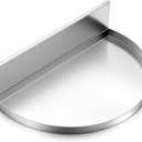 Stainless Steel Detachable Grill Drip Pan, BBQ Accessories for 22" Charcoal Grill, Grease Tray Liner with Removable Charcoal Divider for Outdoor Indoor Oven Use