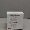 ASNUG Space Heater, Portable Electric 500W PTC Ceramic Heaters for Indoor Use, Efficient Fast Heating, Tip-Over & Overheat Protection, Quiet Small Mini Desk Heater for Bathroom Home Office Bedroom (Black)