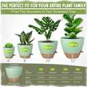 Self-Watering Pots for Indoor Plants 4 Pack, 6/8/10/12 Inch Outdoor Planters with Water Level Indicator&Deep Reservoir, Decorative Flower Pots for Indoor Plants,Home Decor (Green, 12+10+8+6 inch)