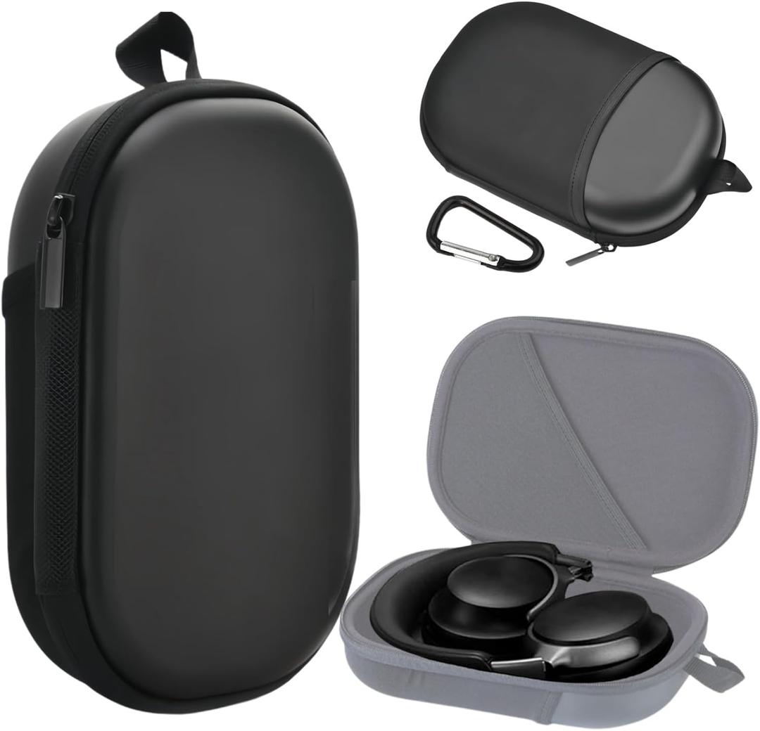Headphones Case for Bose QC45/QC35/QC25/QC15/Ultra Gaming Headset, QC25, PU Hard Shell Travel Carrying Case Bag with Cable Storage for Bose QC45 II, QC35 II Accessories