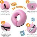 BENCMATE Inflatable Dog Cone Collar Alternative, Soft Dog Cone for Small Medium Large Dogs and Cats, Neck Recovery ECollar Donut Collar After Surgery (XXLarge, Pink)