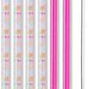 Swig Life Pack of 6 Reusable Plastic Straws with Cleaning Brush, BPA Free Plastic Reusable Straws, Colorful Drinking Straws for Cups & Tumblers (Go Baby Go)