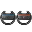 WEOTOO Steering Wheel Compatible with Switch 2 JoyCon Controller, 2 Pack Racing Wheels Compatible with Switch 2 JoyCon Accessories, Realistic Racing Experience with Comfortable Grip  Black