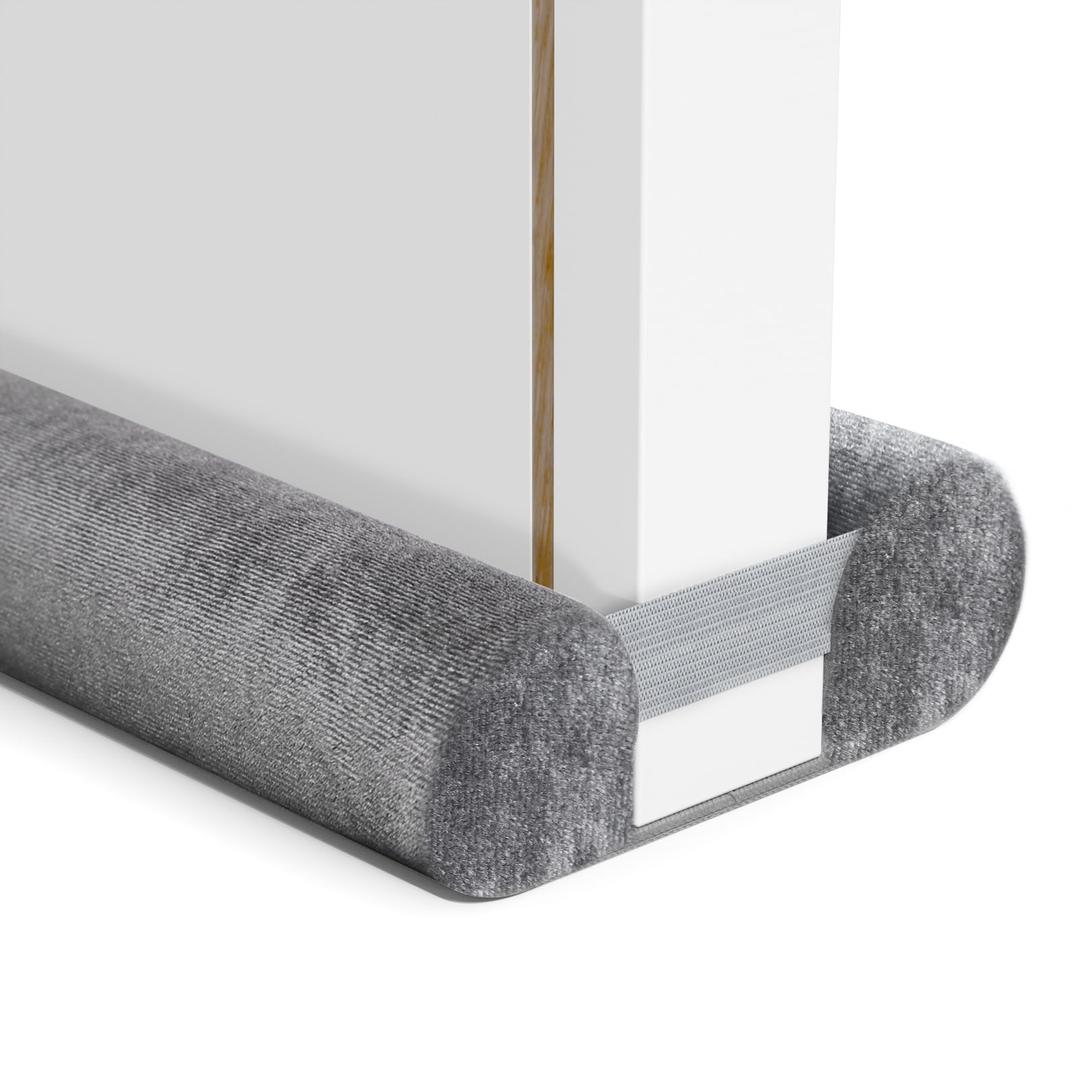 BKSAI Door Draft Stopper for Bottom of Door, Under Door Gap Filler/Seal for Big Gap, No Folding Required, Flexible Installation Door Sweep soundproofing Strip for Home & Apartment, 32-36in, Grey